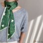 Puffy ribbon silk scarf women spring and autumn double layer small neck scarf printing students fash