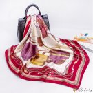 Printed square scarf female spring and summer new simulation silk satin silk scarf scarf headscarf s