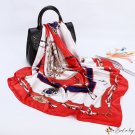 Simulation silk scarf female new 90cm printed large square shawl headscarf scarf