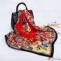 Simulation silk scarf female new 90cm printed large square shawl headscarf scarf