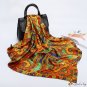 Simulation silk scarf female new 90cm printed large square shawl headscarf scarf