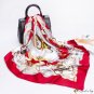 Bear print silk scarf female season new simulation silk satin square scarf scarf headscarf shawl