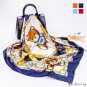 Bear print silk scarf female season new simulation silk satin square scarf scarf headscarf shawl