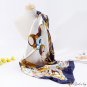 Bear print silk scarf female season new simulation silk satin square scarf scarf headscarf shawl