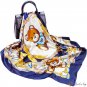 Bear print silk scarf female season new simulation silk satin square scarf scarf headscarf shawl