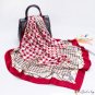 Silk scarf female season new simulation silk satin thousand bird grid printing large square scarf tu