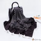 Silk scarf female season new satin back print large square scarf headscarf shawl
