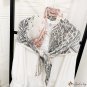 Silk scarf female new pleated simulation silk printing square scarf spring and summer casual headsca