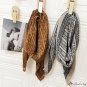 Pleated silk scarf female season new simulation silk square scarf printed shawl imitation cotton and