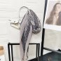 Pleated silk scarf female season new simulation silk square scarf printed shawl imitation cotton and