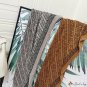 Pleated silk scarf female season new simulation silk square scarf printed shawl imitation cotton and