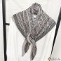 Pleated silk scarf female season new simulation silk square scarf printed shawl imitation cotton and