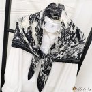 Season new pressure wrinkle square scarf 90cm imitation cotton linen hand feeling scarf literary ret