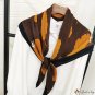 New fashion silk scarf female simulation silk satin printing imitation cotton linen scarf pleated sq