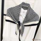 Season new pleated square scarf 90cmc cotton linen feel scarf wear back to the pattern silk scarf sa