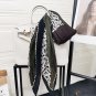 Pleated square scarf 90cm new imitation cotton linen feel scarf leopard print wear silk scarf thin s