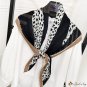 Pleated square scarf 90cm new imitation cotton linen feel scarf leopard print wear silk scarf thin s