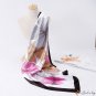 90cm silk scarf female simulation silk small square scarf lotus flower printing satin headscarf shaw