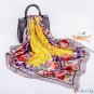90cm silk scarf printing large square scarf new ladies scarf simulation silk headscarf