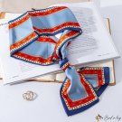 Autumn and winter thin long section small neck scarf silk scarf female new double-sided ribbon print