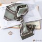 Autumn and winter thin long section small neck scarf silk scarf female new double-sided ribbon print