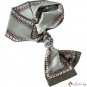 Autumn and winter thin long section small neck scarf silk scarf female new double-sided ribbon print