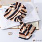 Autumn and winter thin section stripes printed small silk scarf female thin narrow long stripes smal