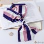 Autumn and winter thin section stripes printed small silk scarf female thin narrow long stripes smal
