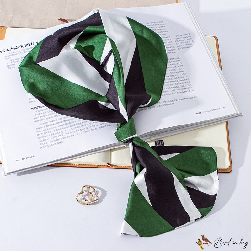 New decorative creative spell color small long scarf female thin narrow long strip neck scarf female