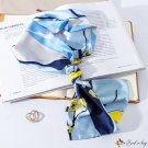 Autumn and winter thin section of small silk scarf female thin narrow long small neck scarf tie hair
