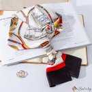 Autumn and winter new simulation silk scarf female double layer floating belt thin narrow long strip