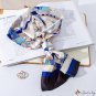Autumn and winter new simulation silk scarf female double layer floating belt thin narrow long strip