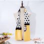 Autumn and winter thin section polka dots spell color printing small silk scarf female thin narrow l