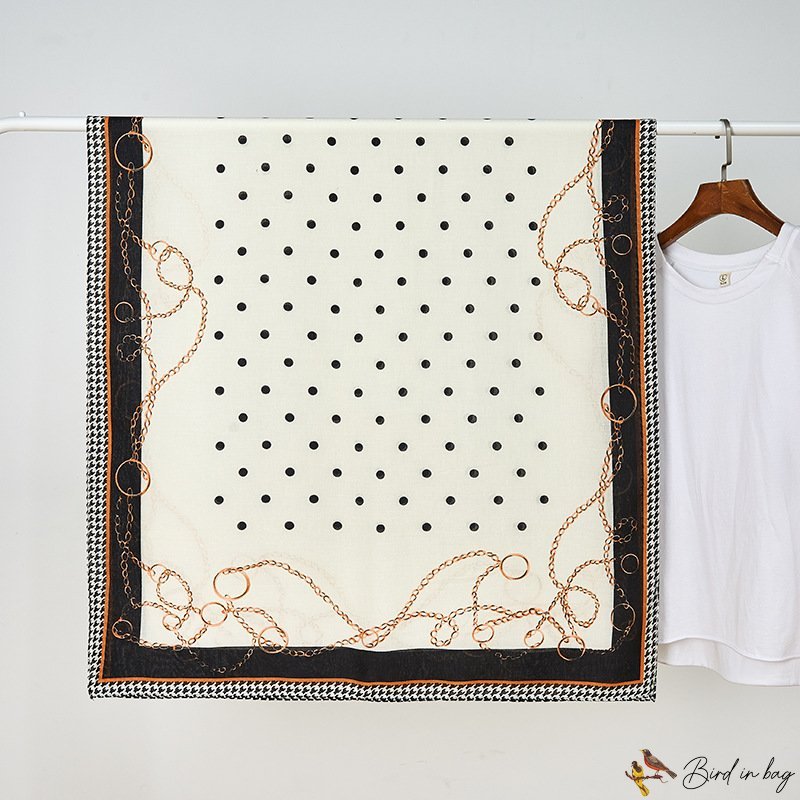 Autumn and winter new polka dot cotton linen scarf female long silk scarf female shawl winter warm s