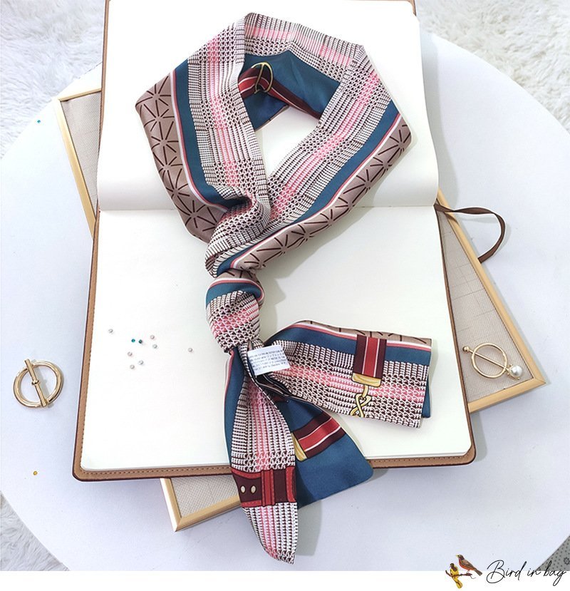Thin narrow long strip of small silk scarf female fashion small long scarf silk scarf spring neck sc