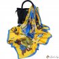 Floral simulation silk satin 90cm large shawl scarf spring and summer fashion thin shawl silk scarf