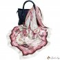 The new spring silk scarf classic chain simulation silk scarf shawl female beach scarf printing squa