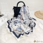 The new spring silk scarf classic chain simulation silk scarf shawl female beach scarf printing squa