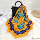Satin printing ladies silk scarf shawl simple wind shawl 90cm simulation silk square scarf