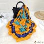 Satin printing ladies silk scarf shawl simple wind shawl 90cm simulation silk square scarf