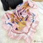 Satin printing ladies silk scarf shawl simple wind shawl 90cm simulation silk square scarf