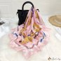 Satin printing ladies silk scarf shawl simple wind shawl 90cm simulation silk square scarf