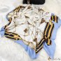 New simple printing small silk scarf female simulation silk satin chiffon large square scarf shawl s