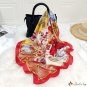 Wind printing ladies silk scarf shawl Dunhuang elements shawl 90cm simulation silk satin square scar