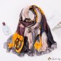 Spring and summer new satin Maqun print long scarf women shawl Mother's Day time