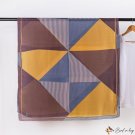 Spring new satin silk scarf women's print color blocking print shawl Mother's Day long scarf