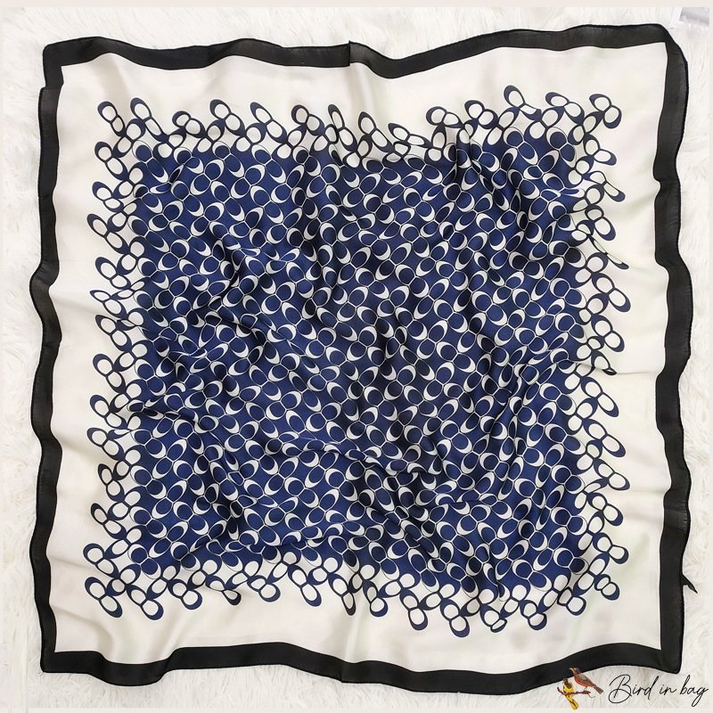 New printed silk scarf female simulation silk satin small square scarf scarf