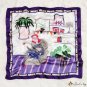 Small square scarf illustration silk scarf female print scarf