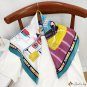 Small square scarf illustration silk scarf female print scarf