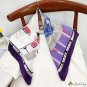 Small square scarf illustration silk scarf female print scarf
